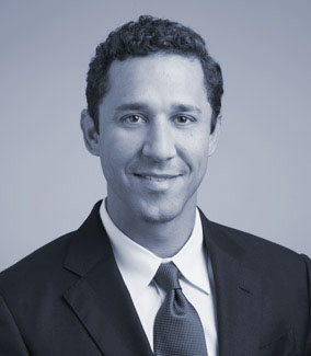 Black and White Photo of Aaron Levy