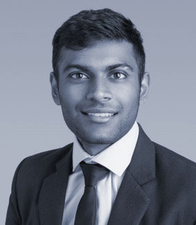 Black and White Photo of Parth Gada