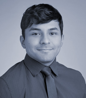 Black and White Photo of Kevin Alba