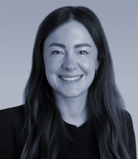 Black and White Photo of Laura Simione